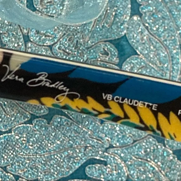 RELISTED | VERA BRADLEY Claudette Frame and Hard Case Pattern Midnight Blues - Picture 10 of 12